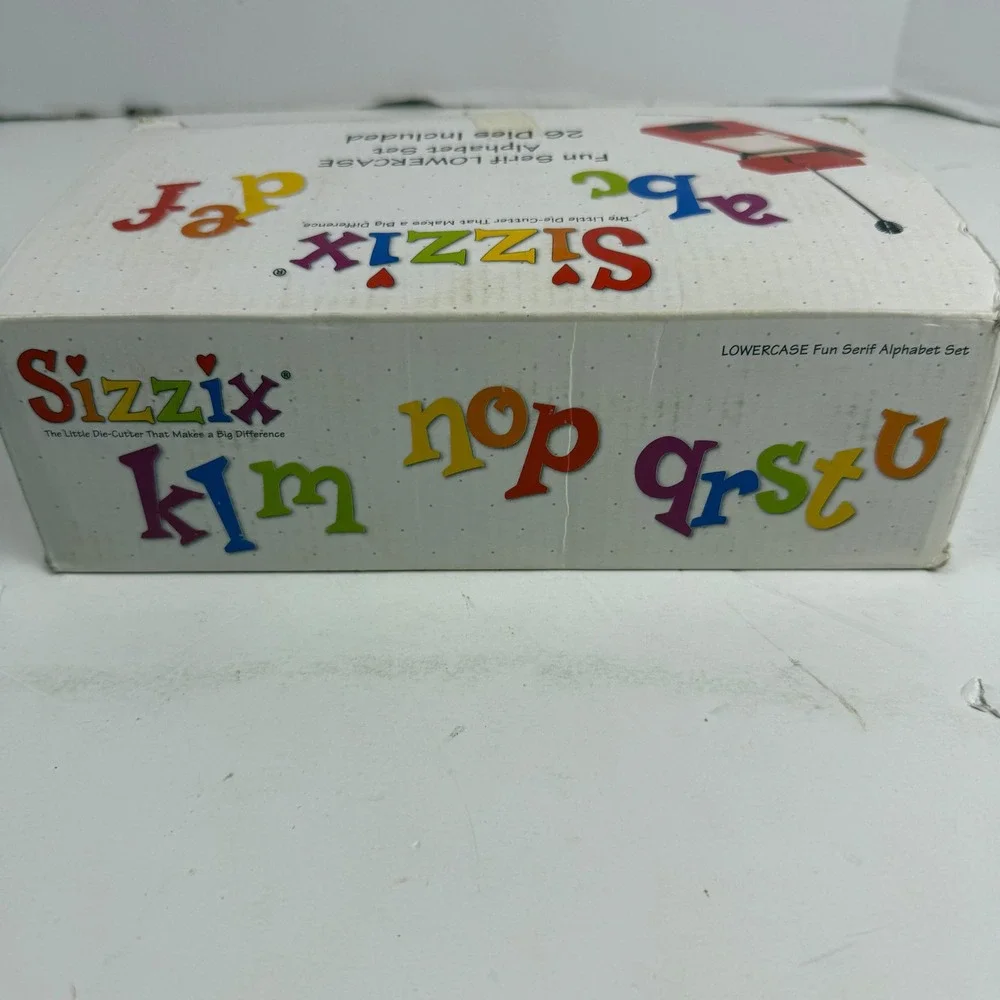 Sizzix Fun Serif Lowercase Alphabet Set 26 Steel Rule Dies Scrapbooking Crafting